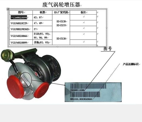 Stahlkarosserie ETS Komponentenkompressor für Sinotruk HOWO Turbo Wd615.47 Motor Vg1560118229